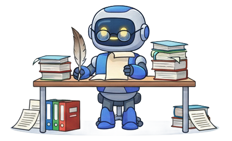 Robot waving near the product creation wizard