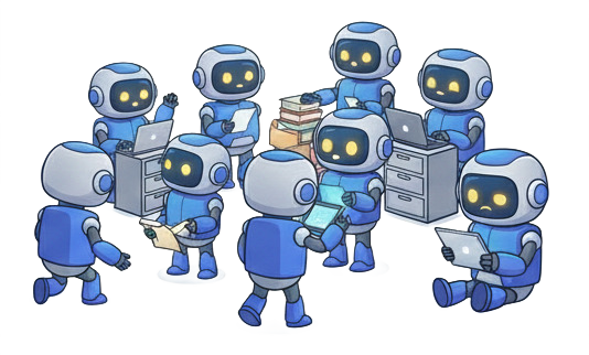 Robot stacking files and boxes for storage